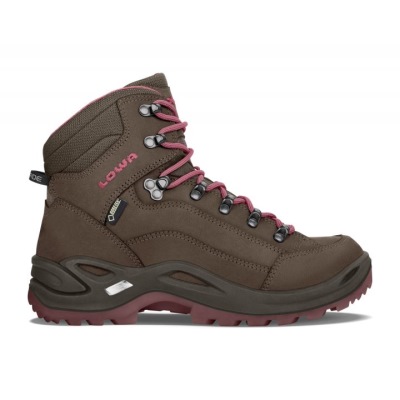 Lowa Renegade GTX Mid WS Dames - Wandelschoenen Koffie / Bordeaux JOMZRY372